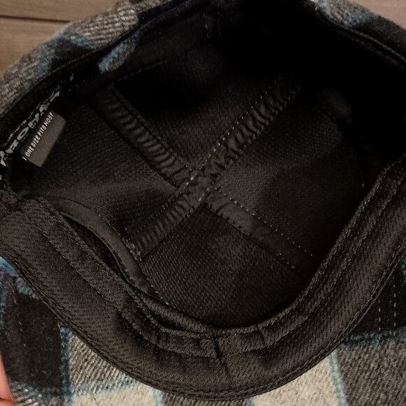 Broner Plaid Flannel Mens Winter Hat One Size Adjustable Hook & Loop Strap - Picture 8 of 9